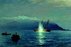 The Sinking of the Turkish Steamer by Lev Feliksovich Lagorio